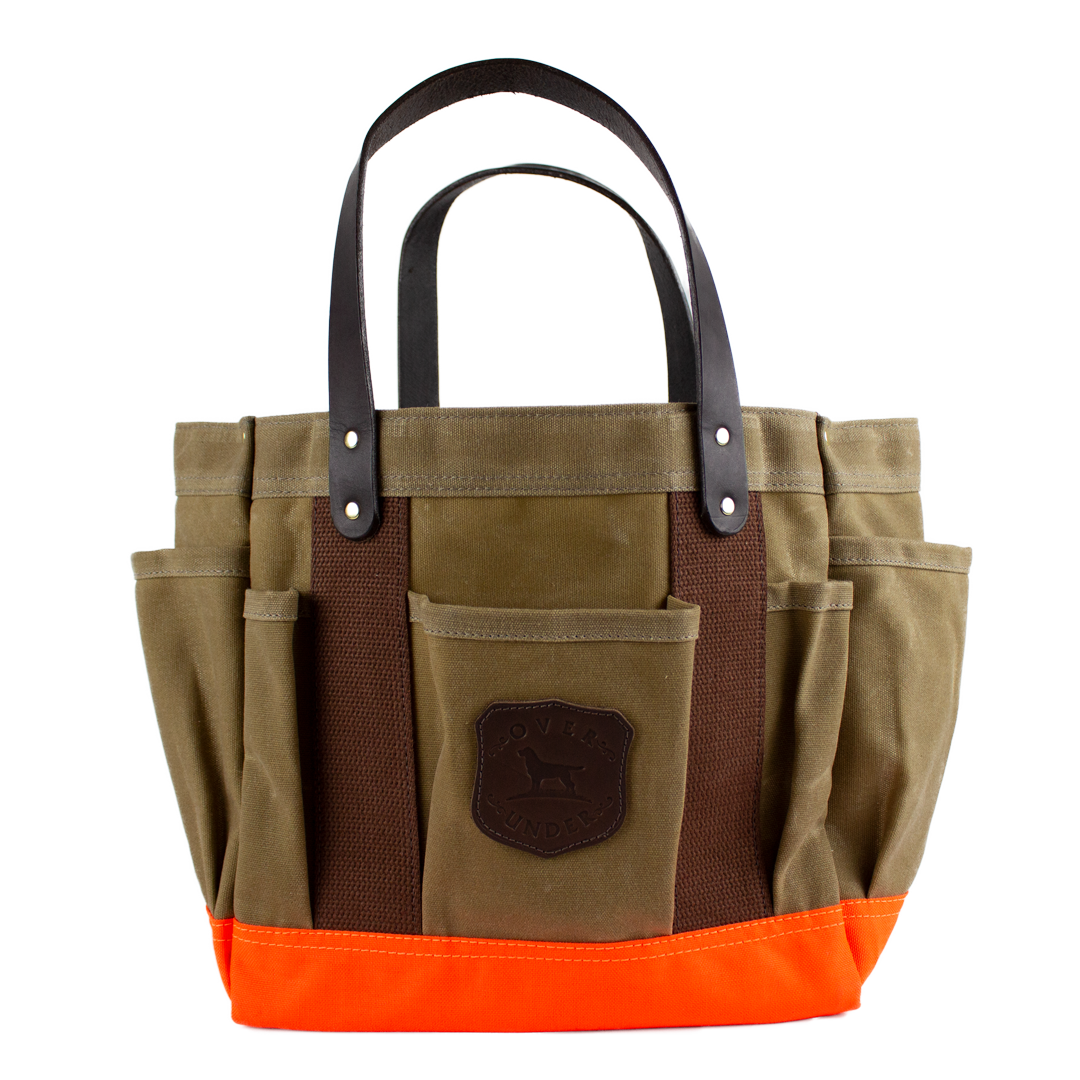 Waxed Rigger's Tote Field Tan/Blaze Orange - Over Under Clothing